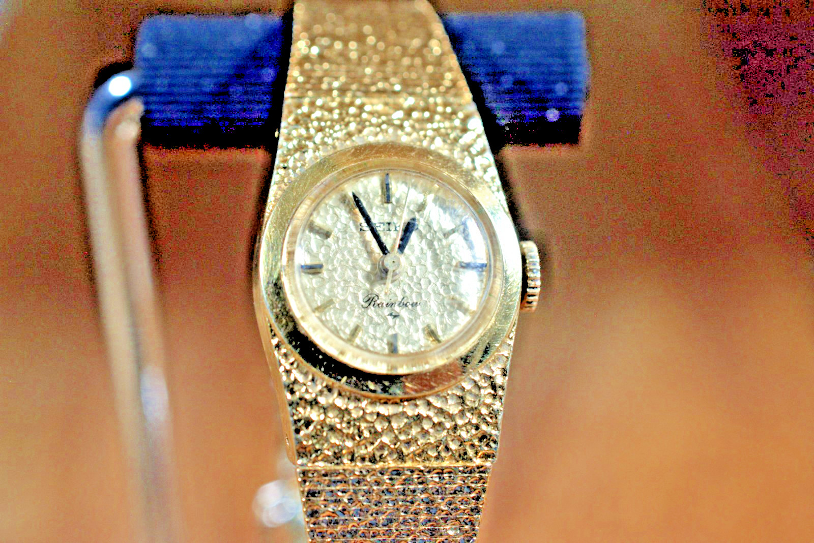 RARE Seiko Rainbow – HONEYCOMB Dial – 17Jewels – 18K Gold Plated – 1972
