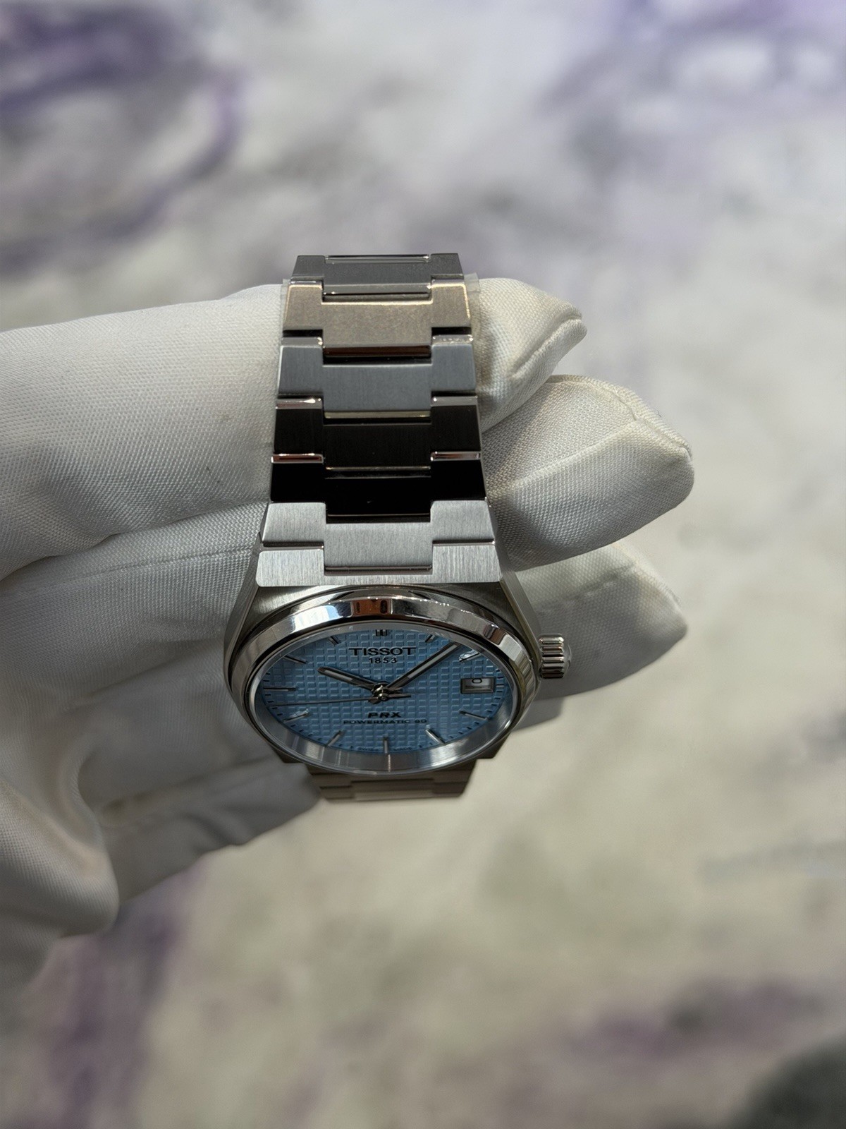 New Tissot PRX Powermatic 80 Ice Blue 35MM Women’s Watch T137.207.11.351.00