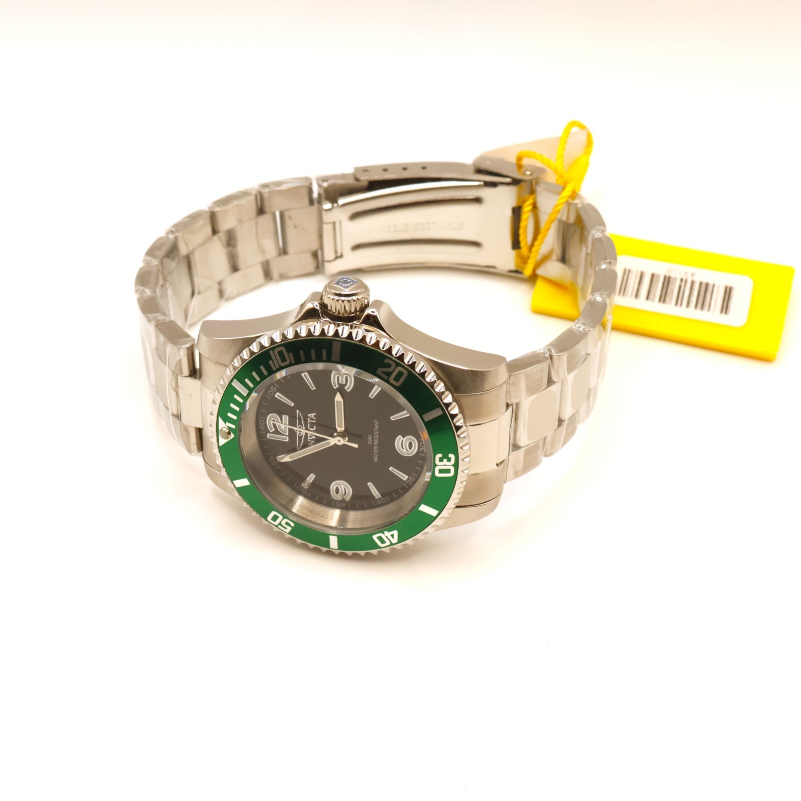 Invicta Specialty Rowan 49338 Emerald Shadow 40mm Black Dial Green Bezel SS