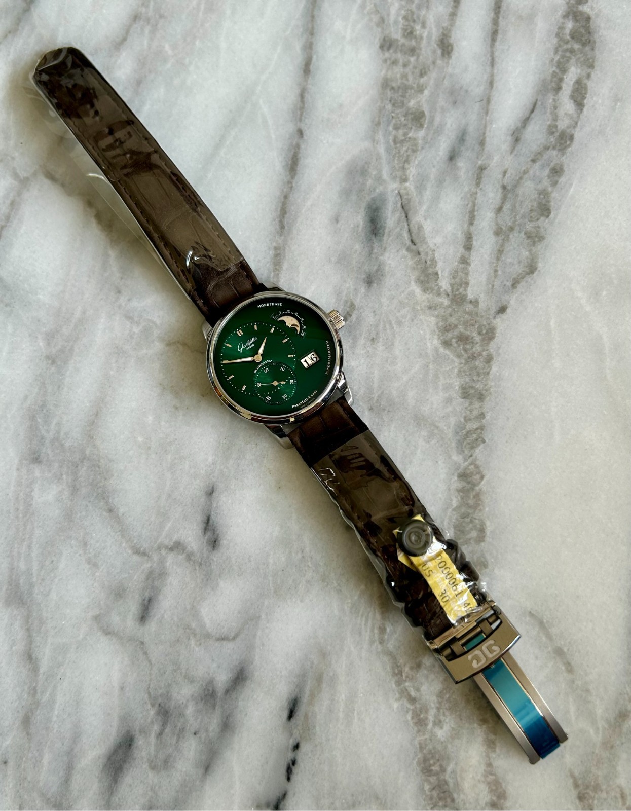 Glashütte Original PanoMaticLunar – Green fumé dial – 2026 New Set