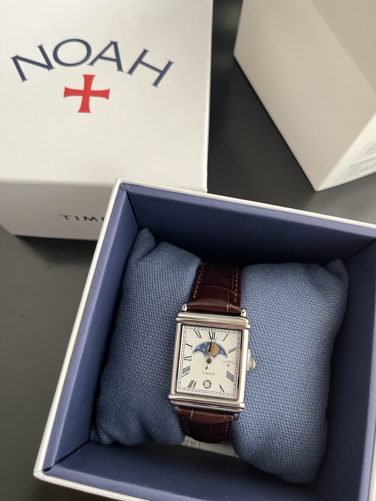 Noah x Timex Moon Phase Watch – Steel & Brown New In Box