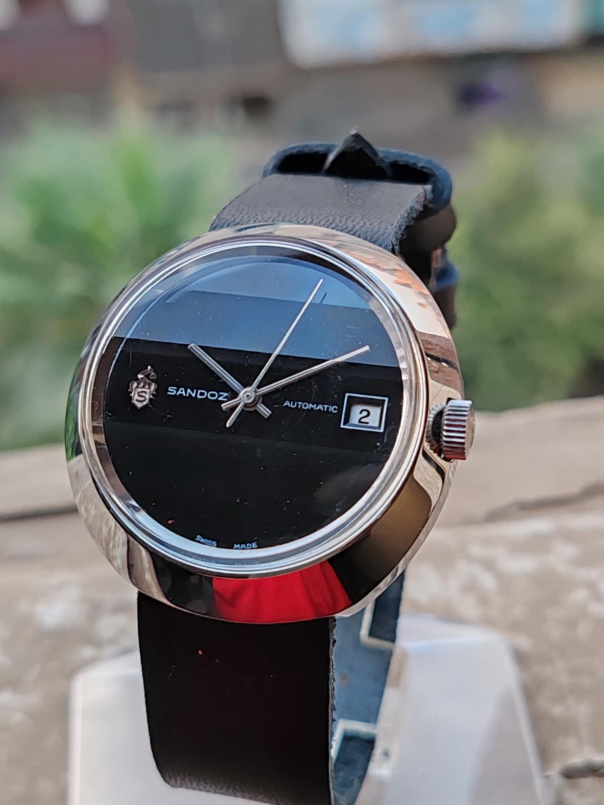 Sandoz Automatic vintage – Rare Black Dial
