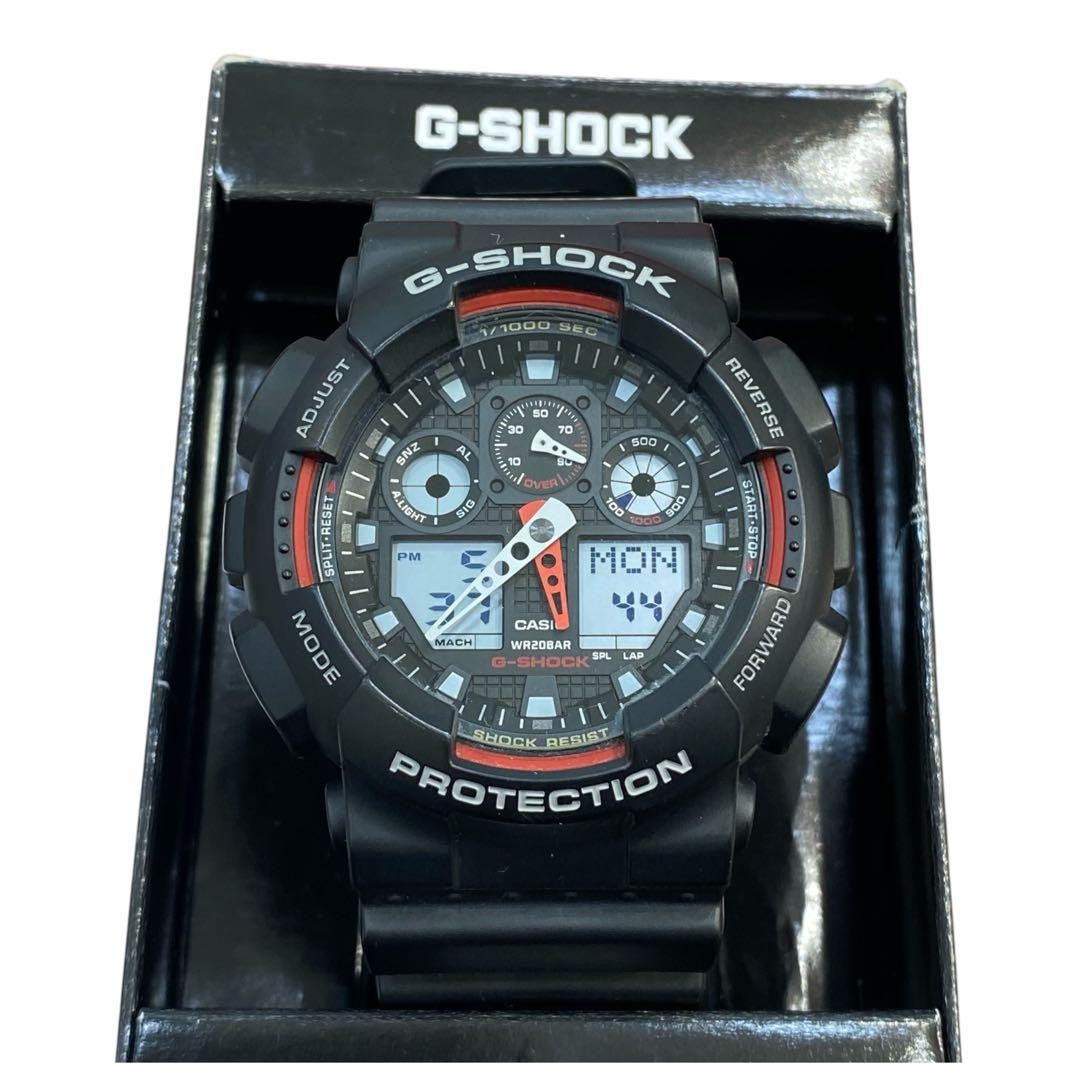 CASIO G-SHOCK GA-100-1A4DR Men’s Watch Black Resin Analog Digital 5.7-8.5in