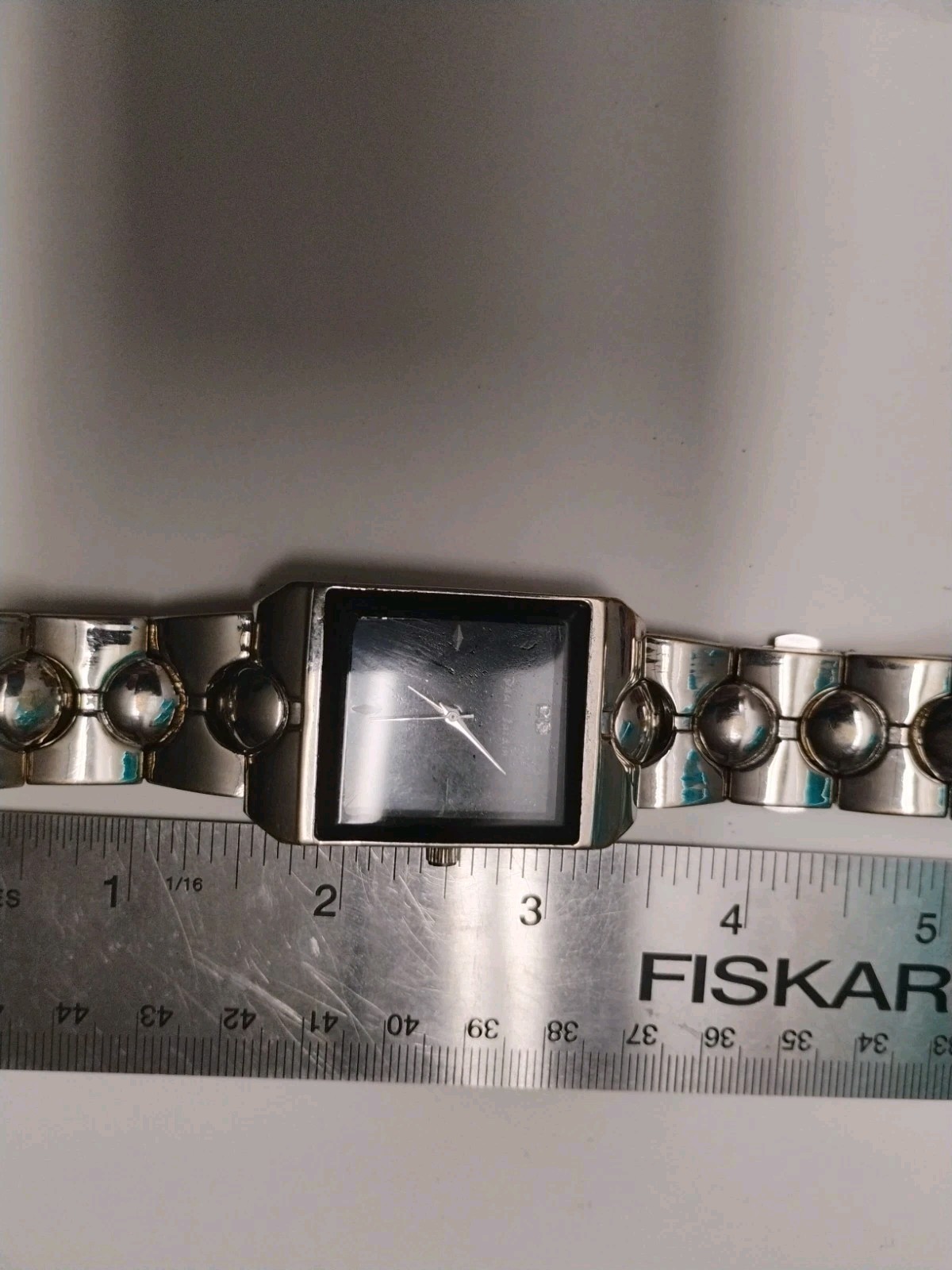 Paul Jardin Mens Vintage Watch Black Rectangle Face, Needs Battery