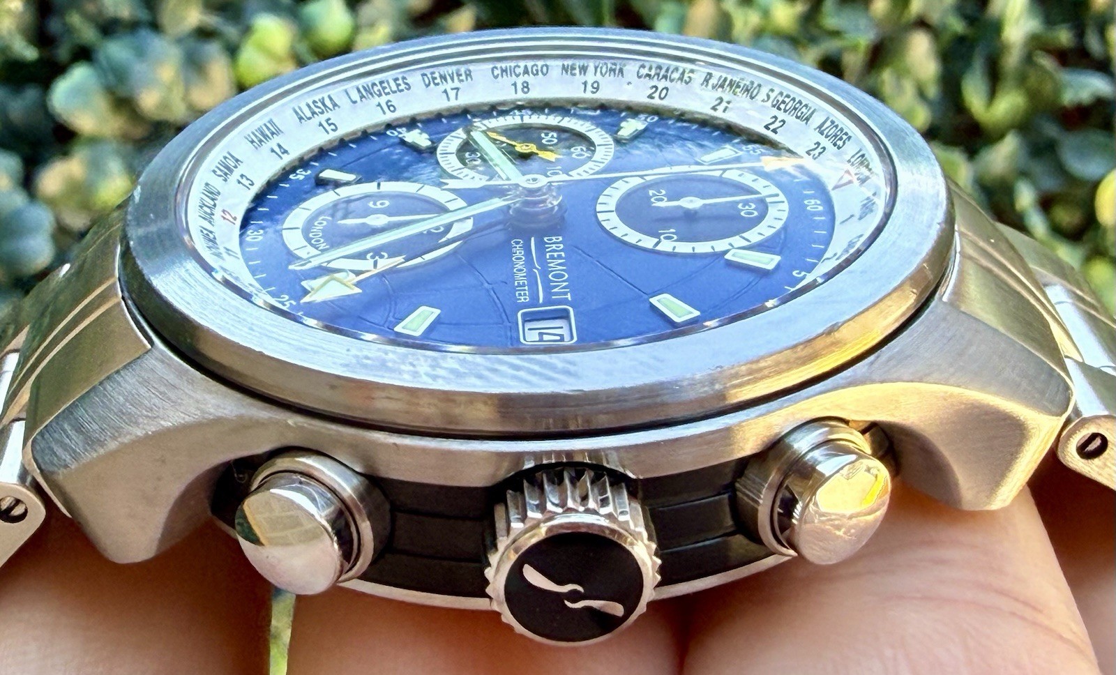 Bremont Blue Dial World Timer ALT1-WT-BL Full Set w/ Extra Straps 43mm Chrono