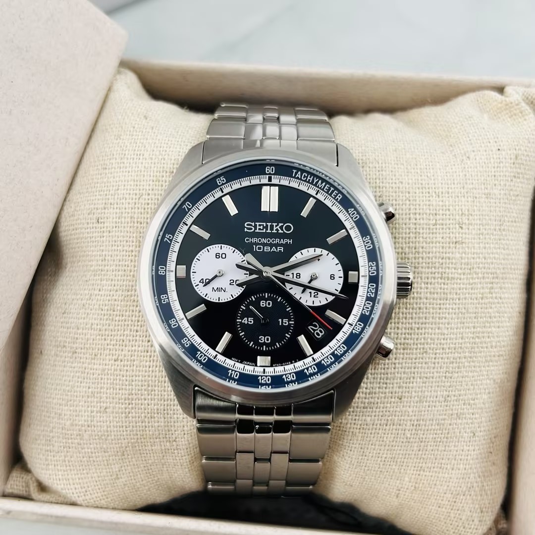 Seiko SSB427 Essentials Blue Dial Stainless Steel Men’s Quartz Watch 41.5MM