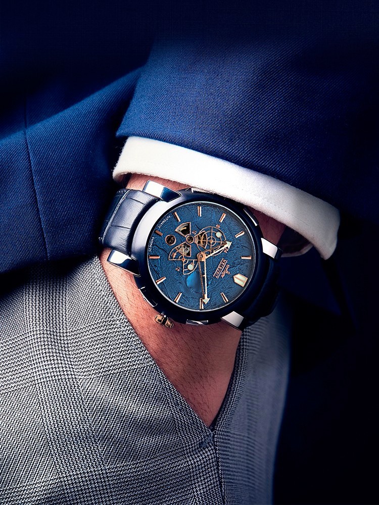 Kornsegler Meteorit Automatic watch steel blue