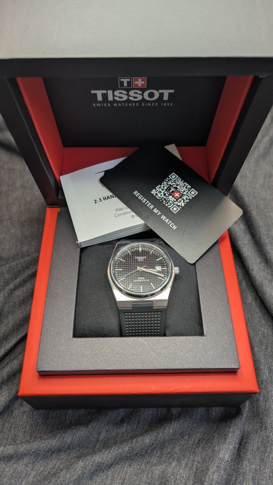 Tissot PRX Powermatic 80 Automatic Black Dial Men’s Watch T1374071605100