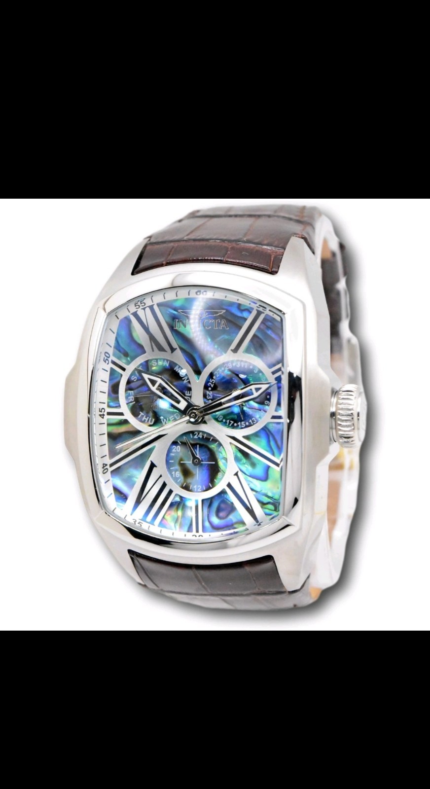 Invicta Lupah Men’s Watch w/ Abalone Dial – 46.8mm. Brown (45628)