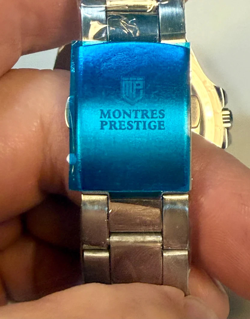 Montres Prestige MPW-0082 Quartz Professional Diver Blue Bezel Black Dial NIB