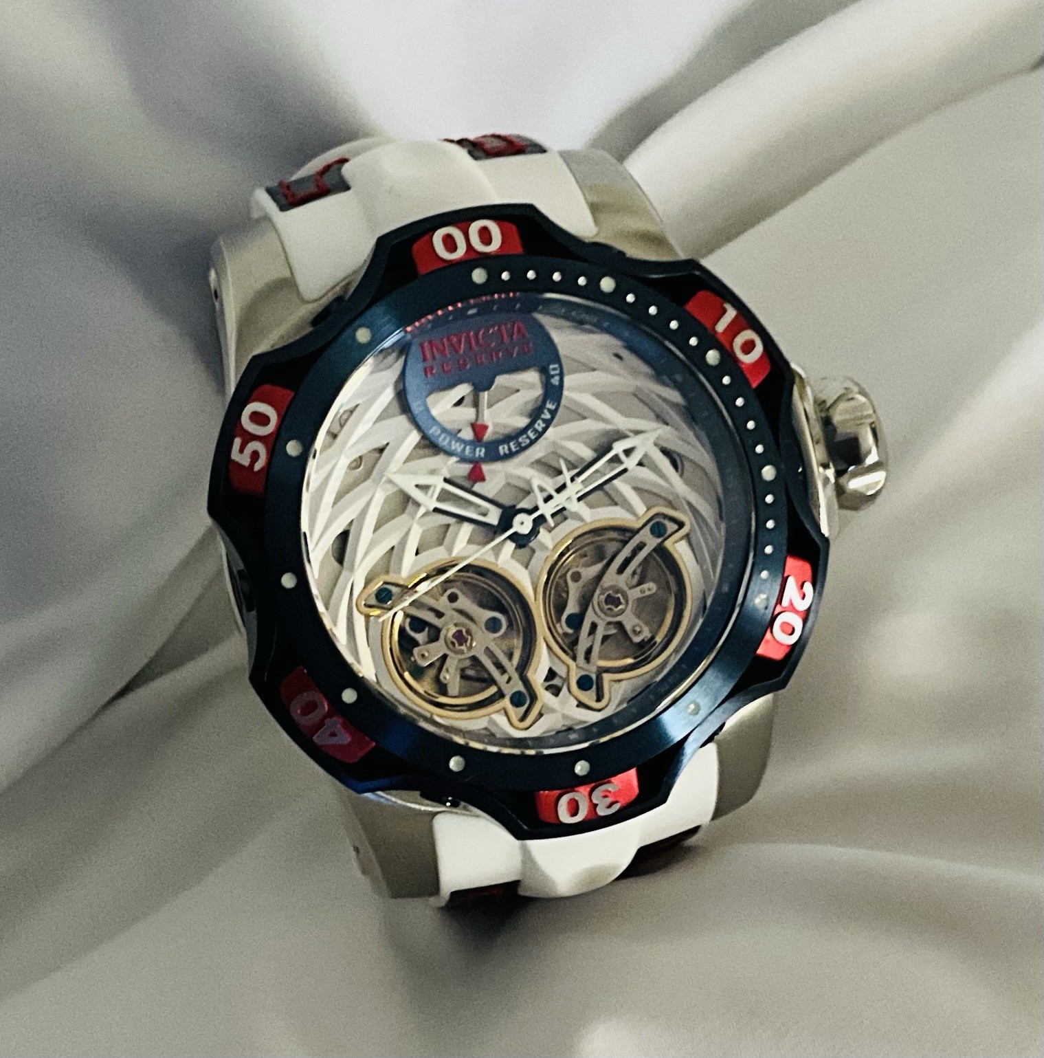 Invicta Reserve Venom Double Open Heart Escapement Automatic Watch # 34470