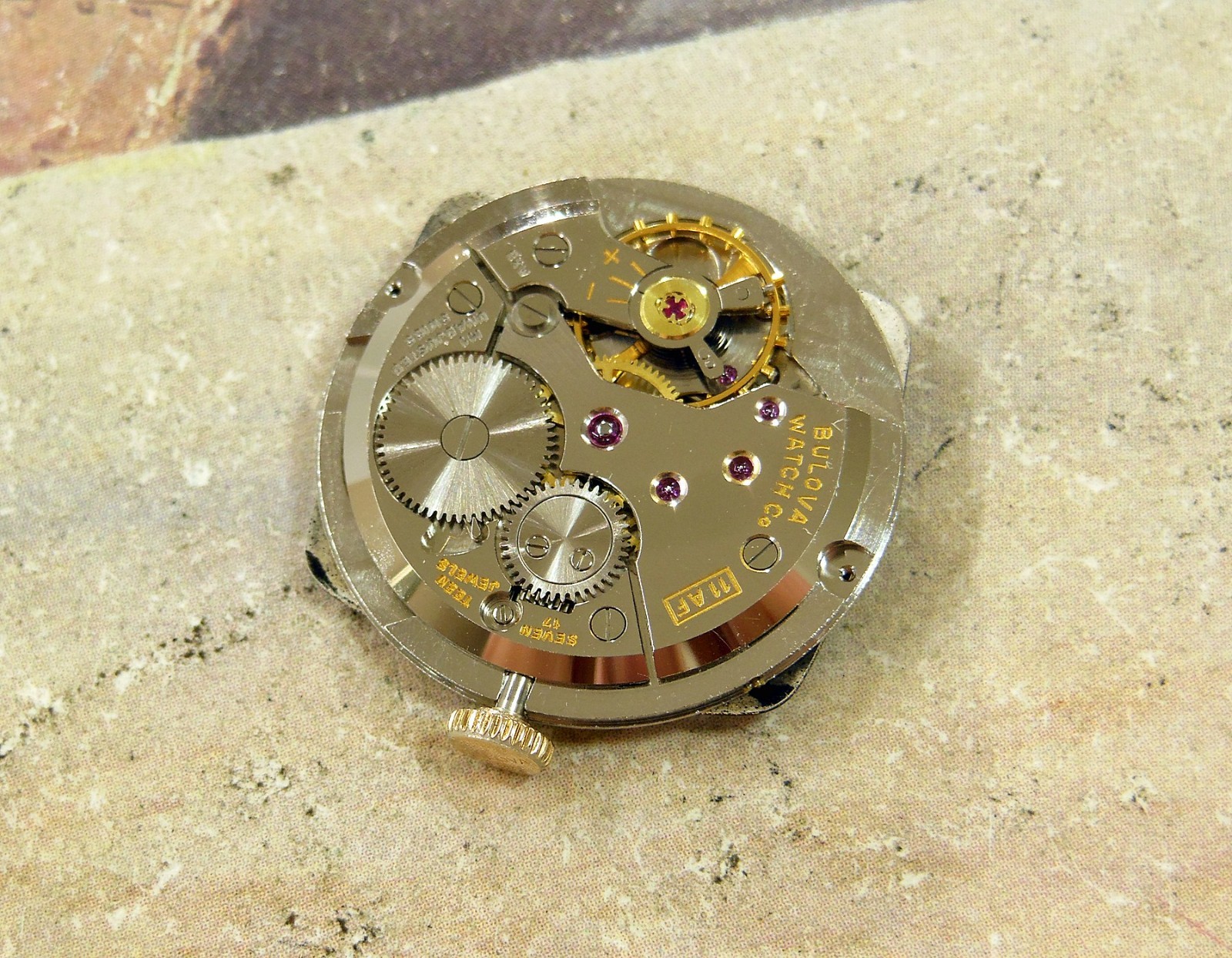 1961 Vintage BULOVA, Stunning BLACK SILVER Dial, Serviced & Warranty
