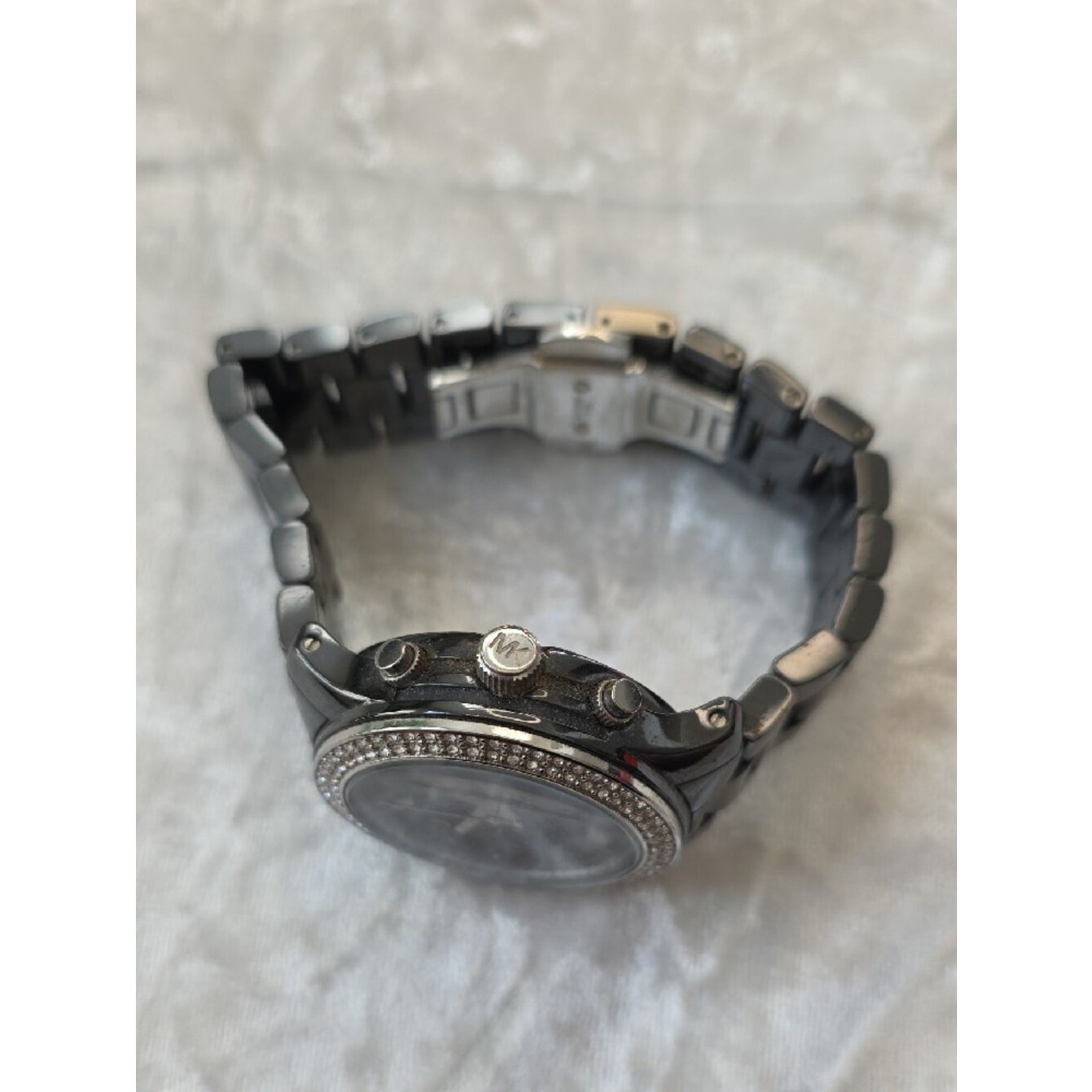 Michael Kors MK5190 Black Crystal-Bezel Chronograph Watch