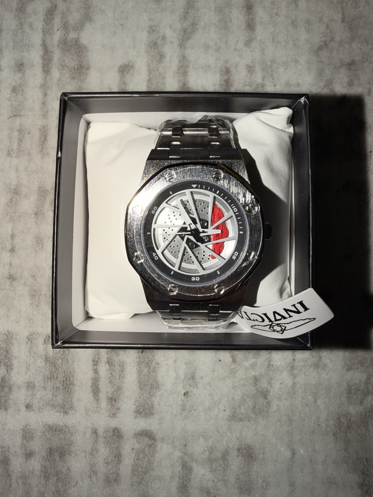 Invicta Speedway Rim Red Brake Caliper Men’s 42mm Quartz Fashion Watch 69485