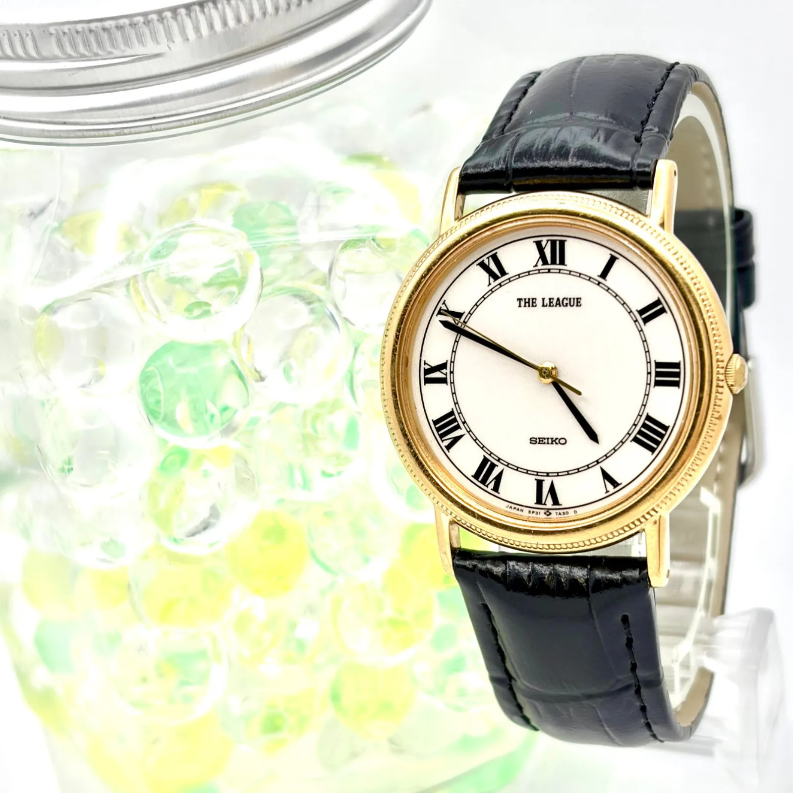 [New Battery] SEIKO THE LEAGUE Roman Men’s Watch Gold 5P31-7A40 700443 New S
