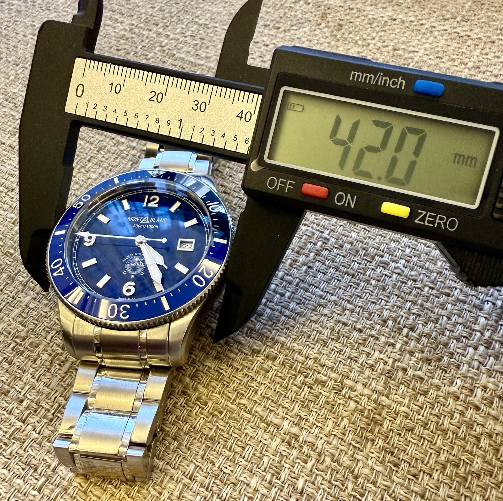 💙🧊 Montblanc 1858 Iced Sea Automatic Glacier Blue Dial Swiss Diver 🧊💙
