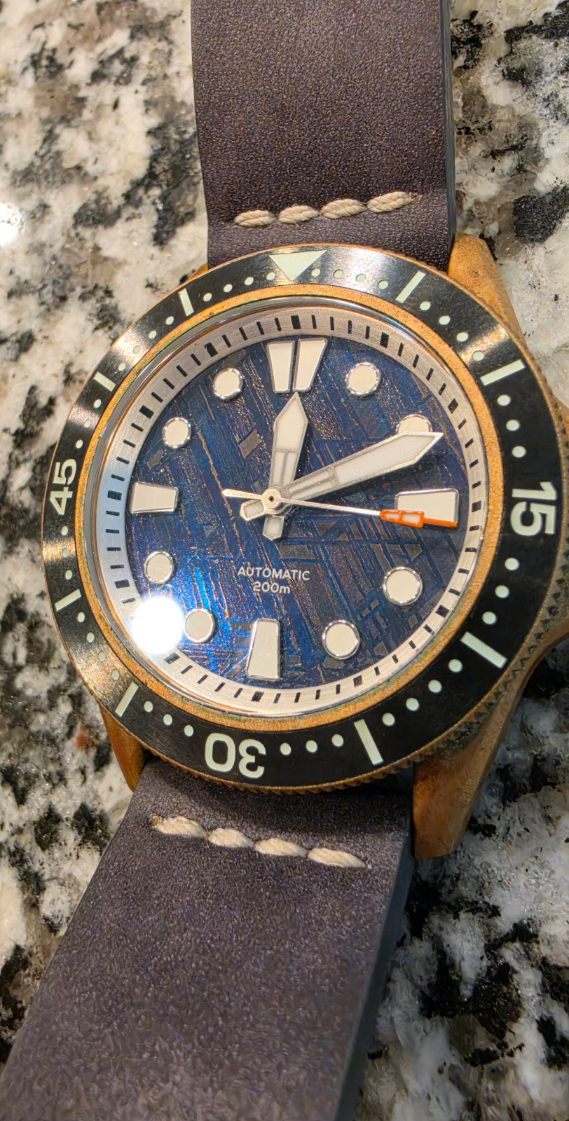 Signum Cero Bronze Meteorite Dial