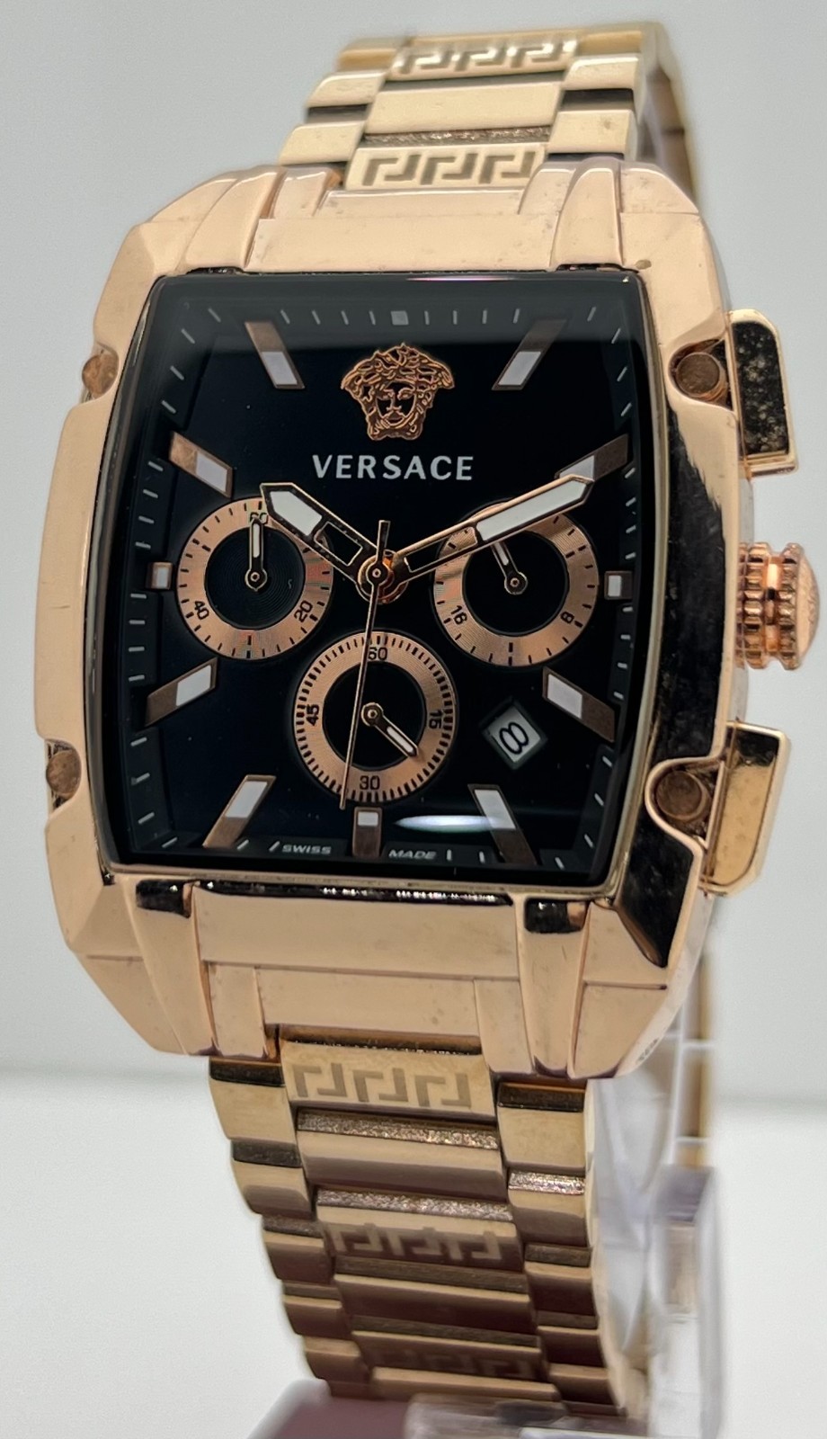 Precious Men’s Versace Dominus Chronograph Black Dial Date Working Wristwatch