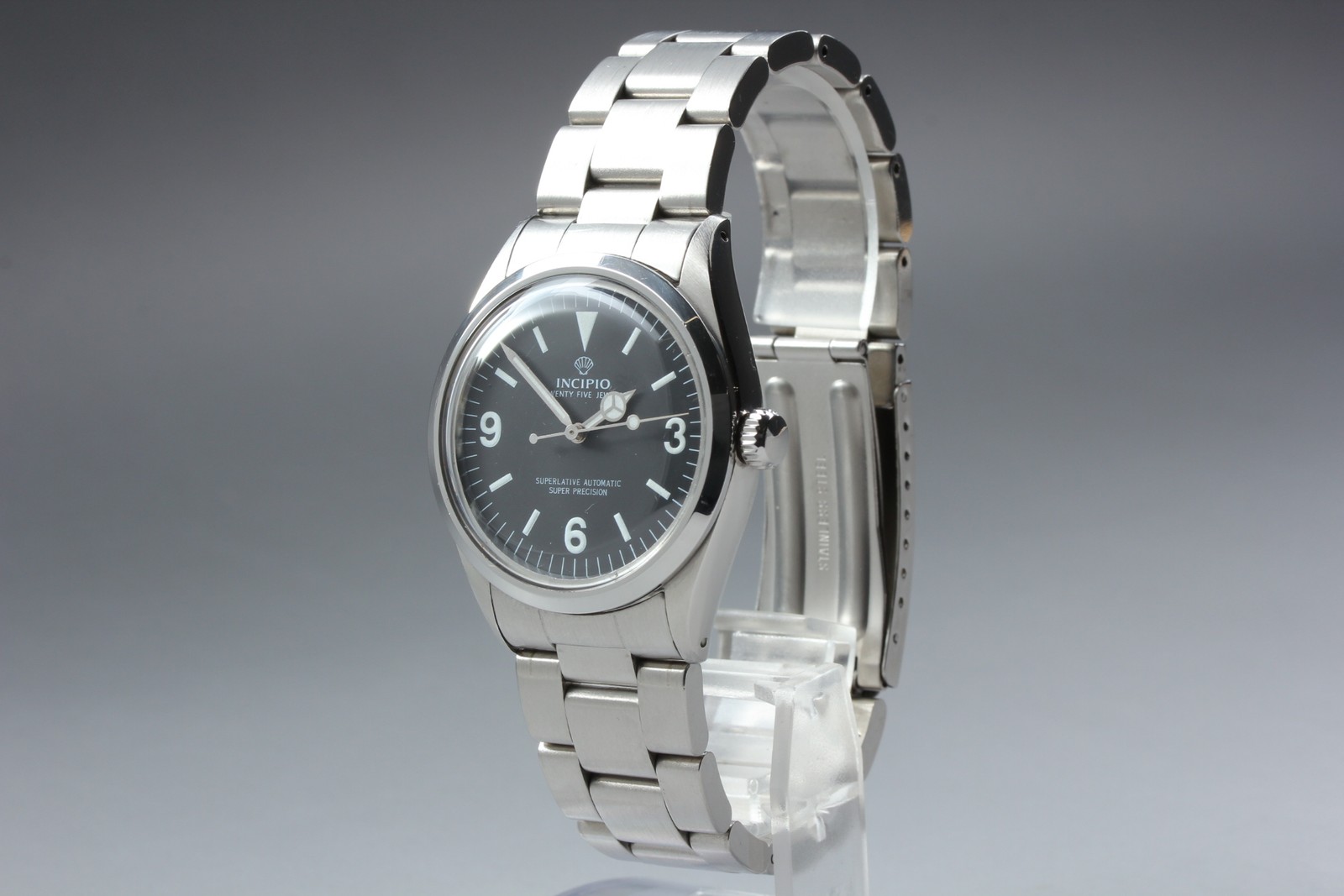 Incipio 8 Super Precision Black 25 Jewels Automatic Stainless Steel Men’s Watch