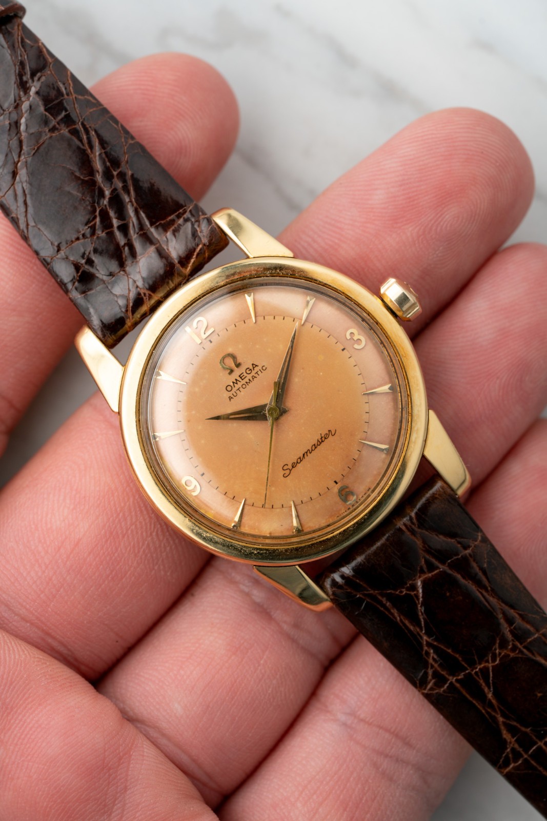 Omega 18K Salmon Dial Seamaster Ref. 2767 / 2770 SC