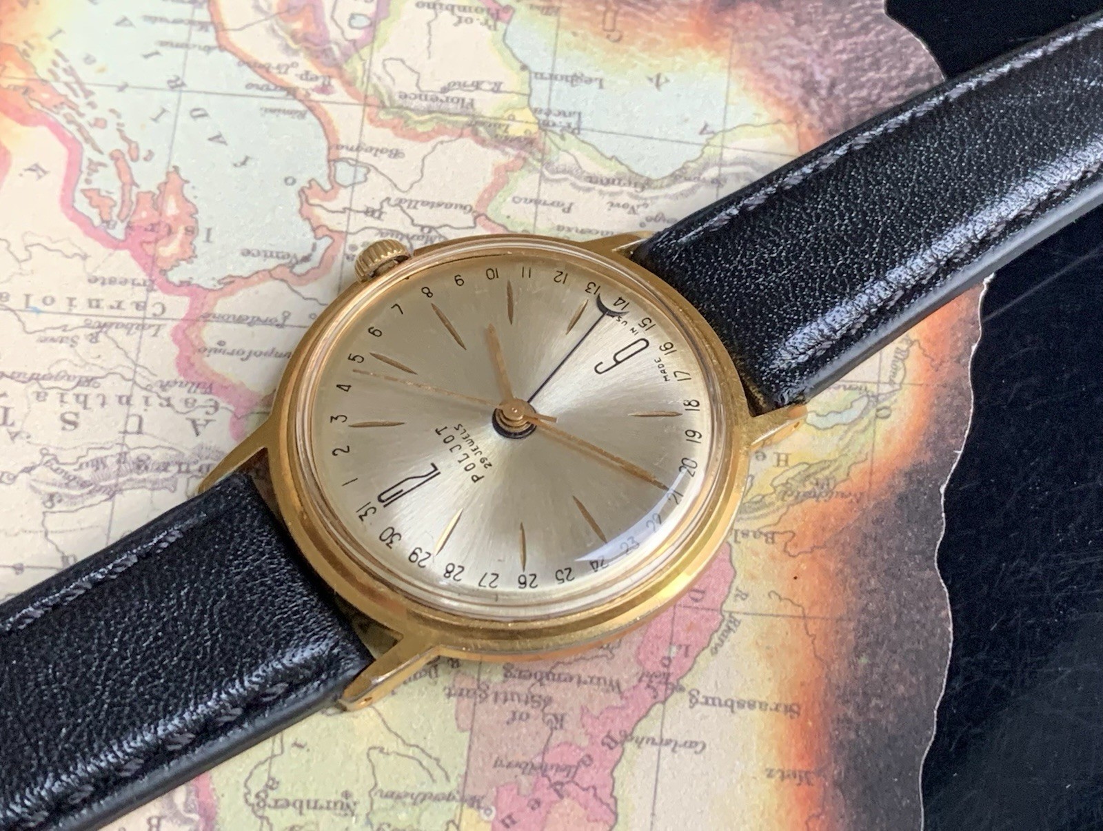 Poljot De Luxe Automatic 29 Jewels “Cosmos” USSR Vintage Men’s Watch Gold Plated