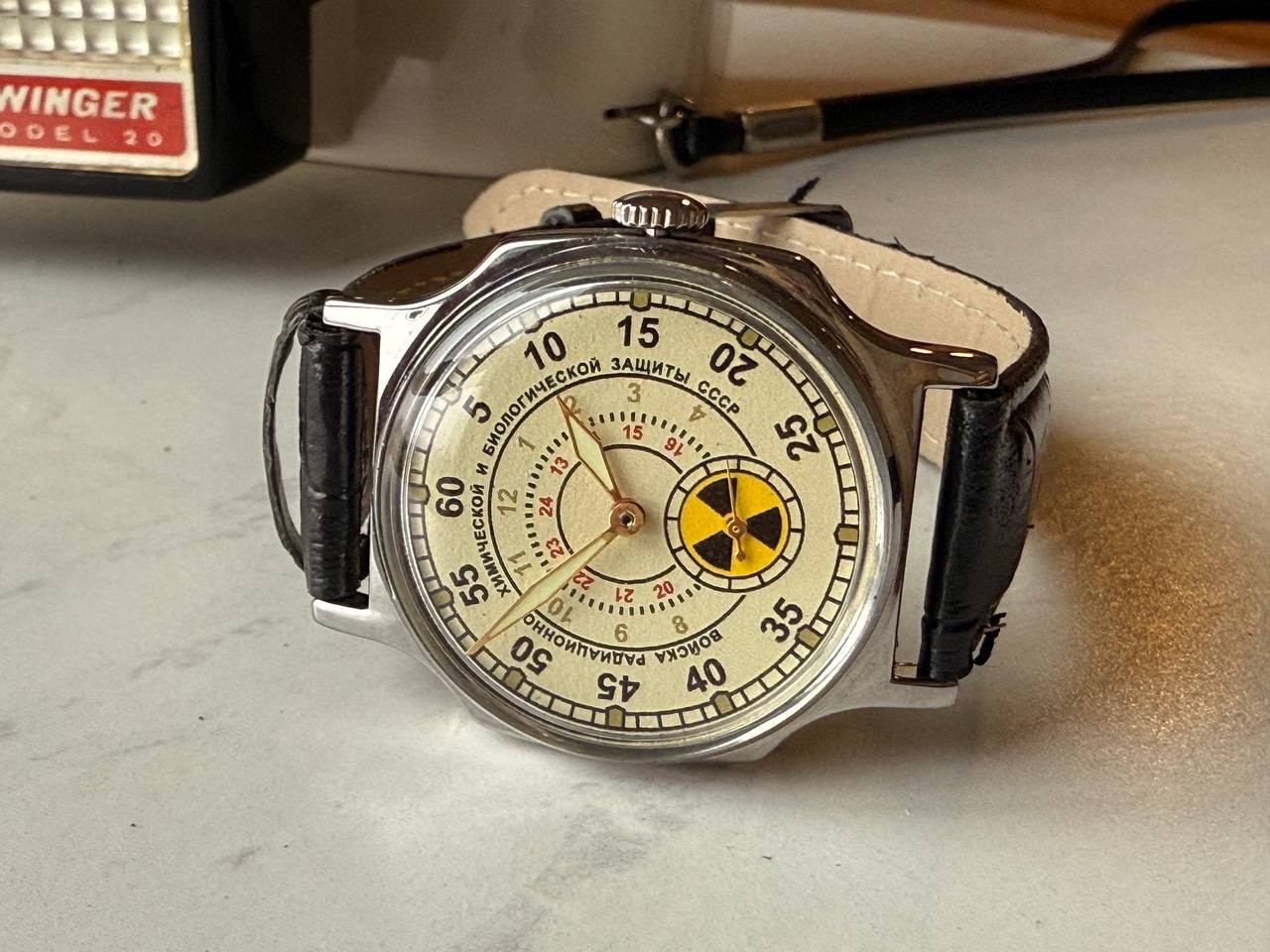 Soviet Mechanical Wrist Watch Pobeda Chernobyl Atomic Radiation USSR original