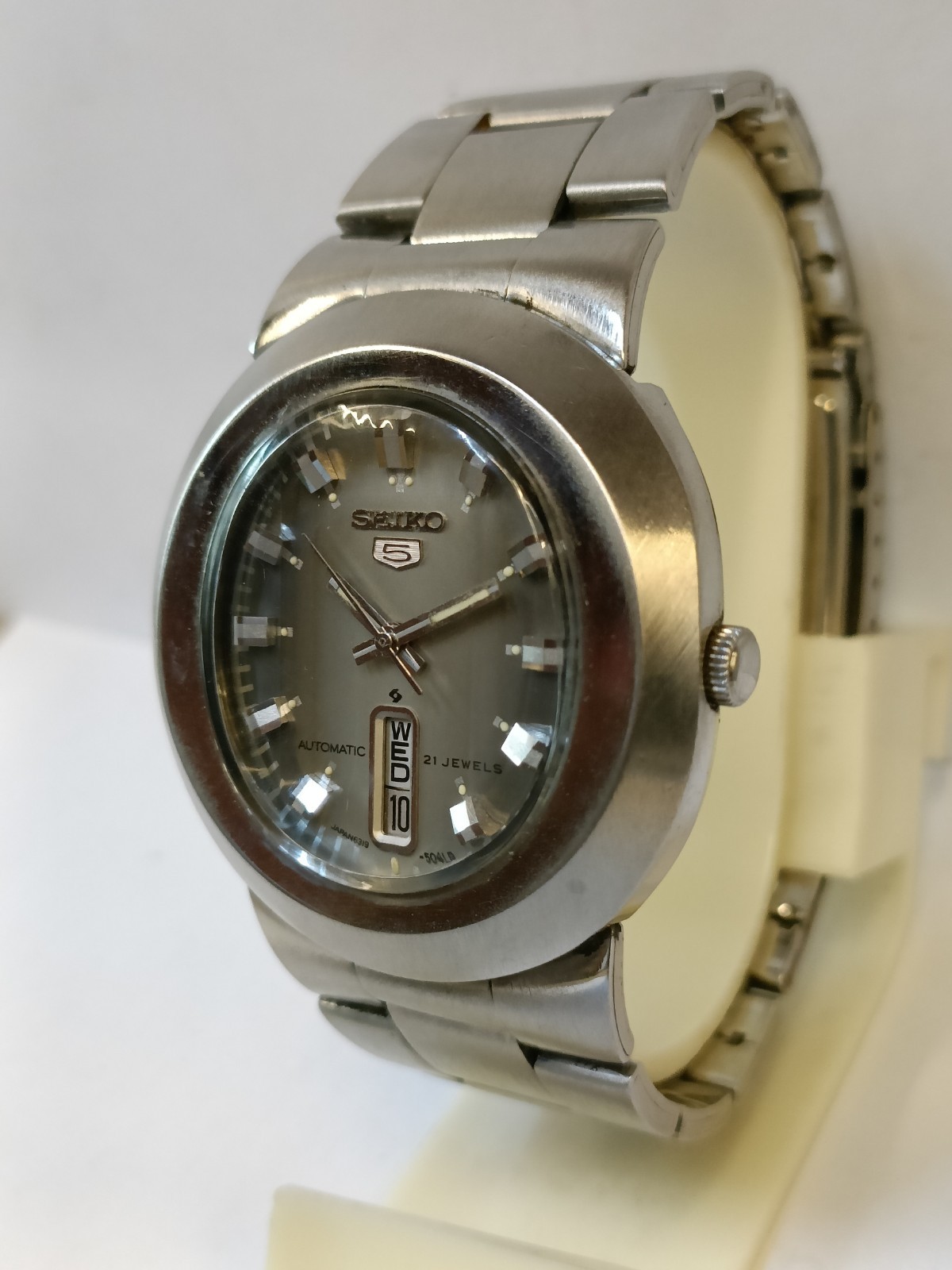 VINTAGE SEIKO 5 21J AUTOMATIC GRAY DIAL 6319-5030 JAPAN MEN’S WORKING CONDITION