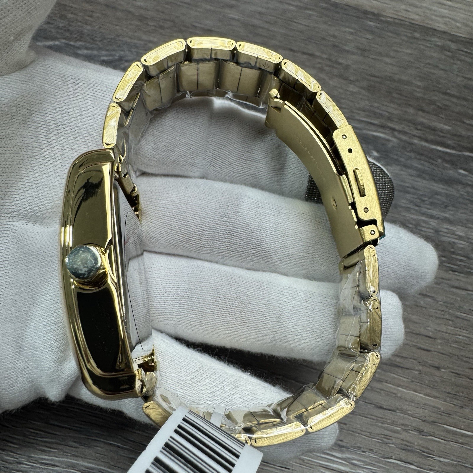 Invicta Celestial Watch Men 35mm Gold Stainless Steel Gold Dial Rectangle Quartz