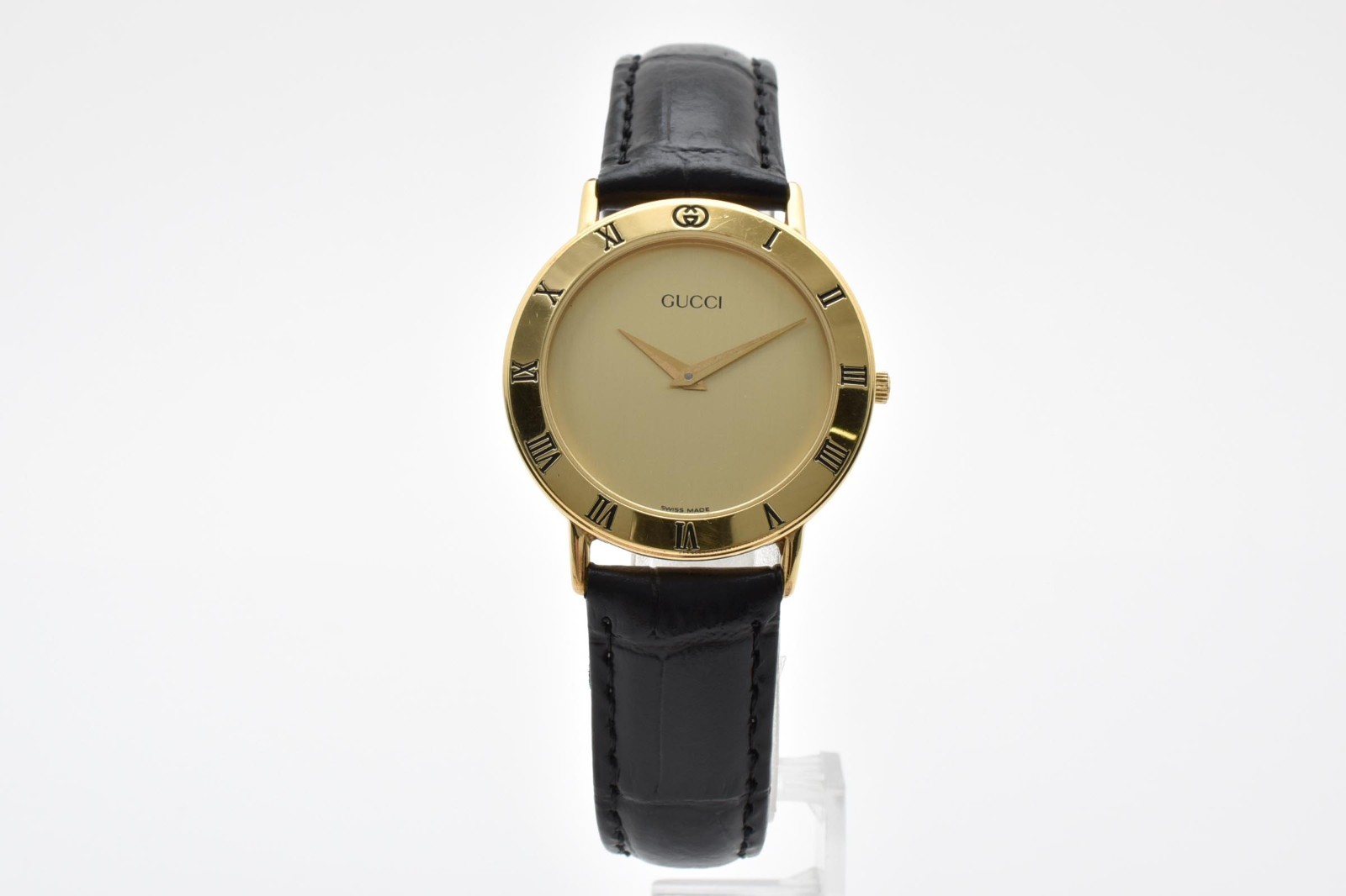 [Near MINT] Gucci 3000.2.M Vintage Gold Plated Quartz Men’s Watch From JAPAN