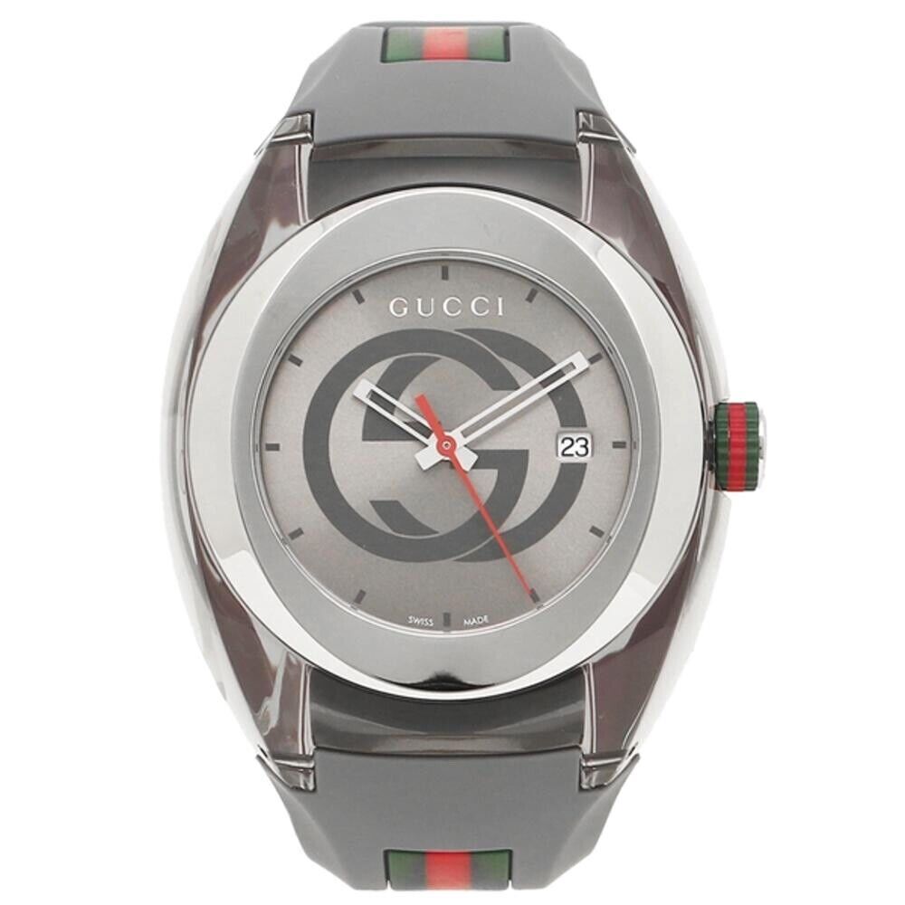 New Gucci Sync XXL Rubber Band Gucci Logoed Dial Assorted Colors Men’s Watch