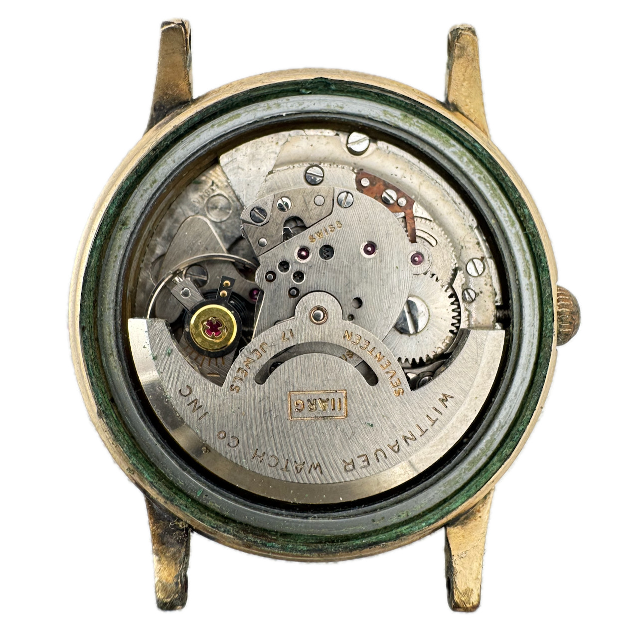 Vintage 34mm Wittnauer Hammered Dial 17j Men’s Automatic Wristwatch 11ARG 10kGF