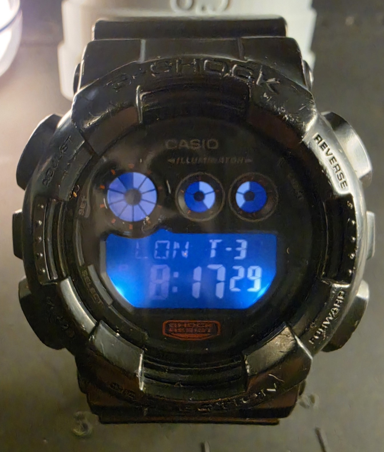 Casio G-SHOCK Quartz Digital Shock-Resistant 200m Black Resin Strap Model 3427.