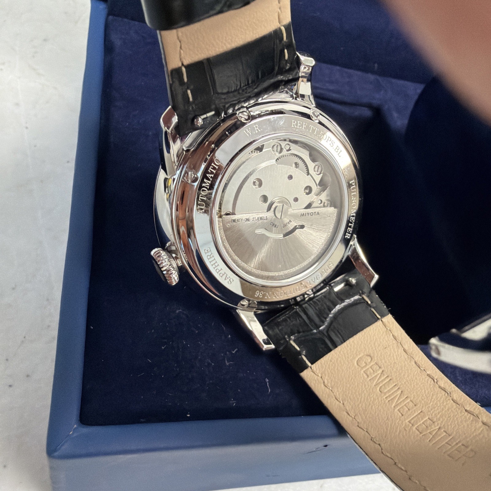 Brand New Tecnotempo Automatic Pulsometer Blue Special Edition No.36 US Seller!