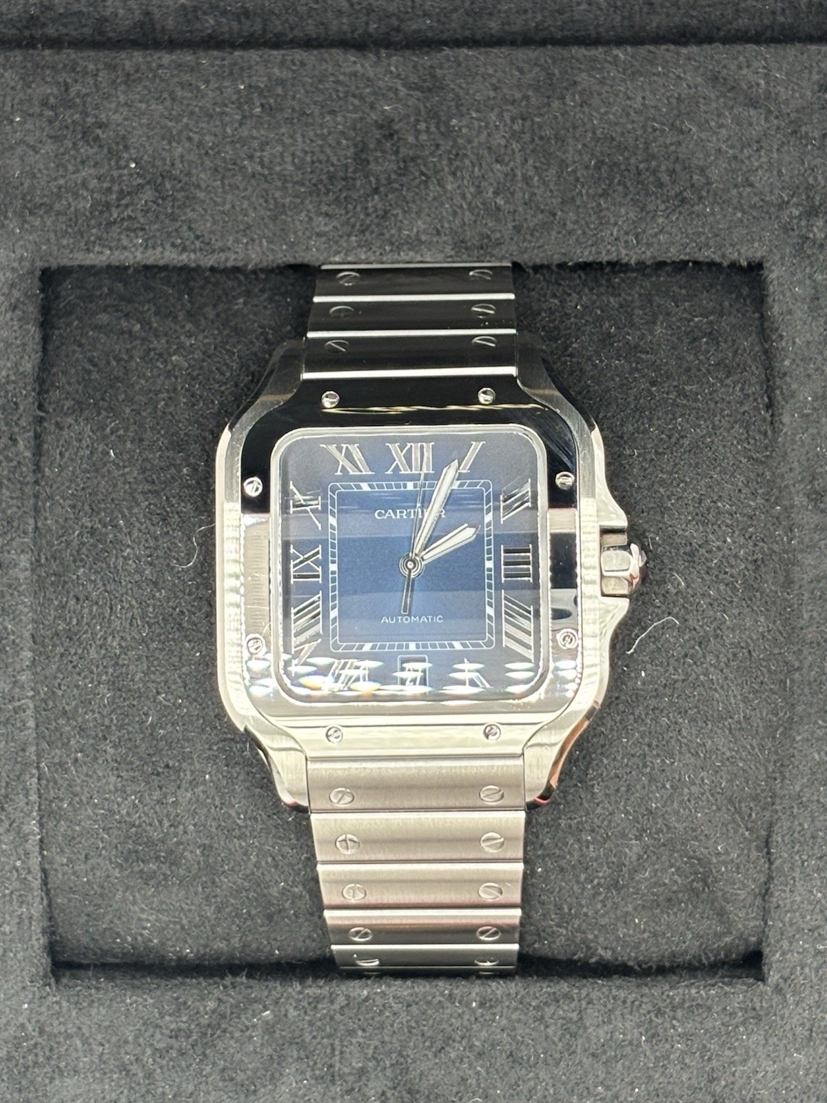 2025 Cartier Santos Blue Dial Large Size WSSA0071 Elegant