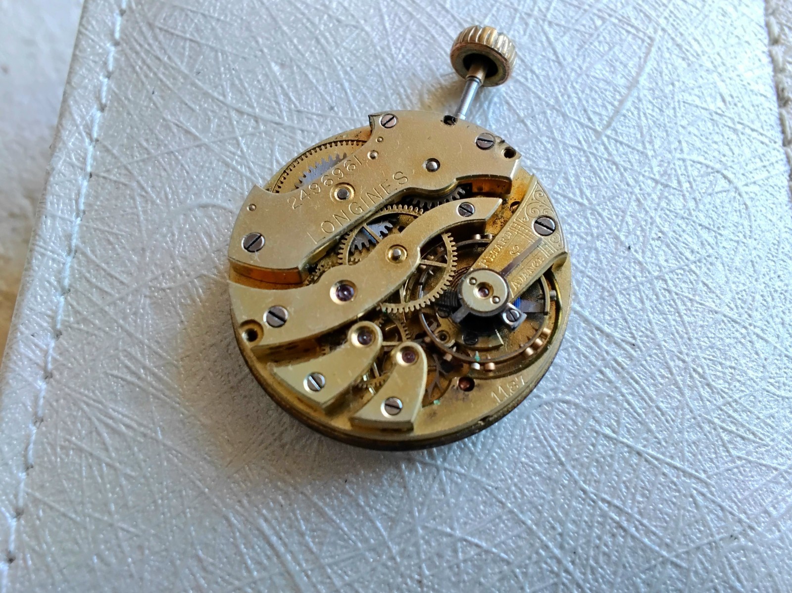 Swiss antique Longines watch movement for parts, cal. 11.87