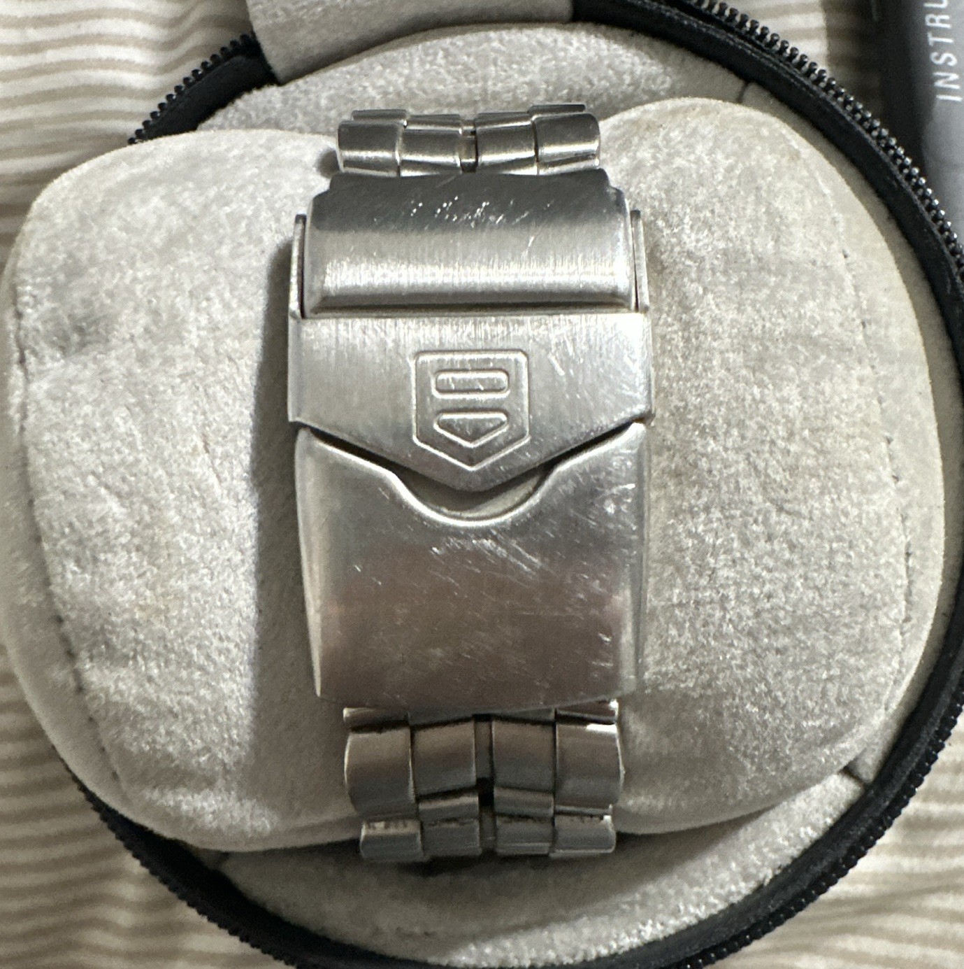TAG Heuer Quartz Chronograph Tachymeter 200m Silver Dial Steel Bracelet Box