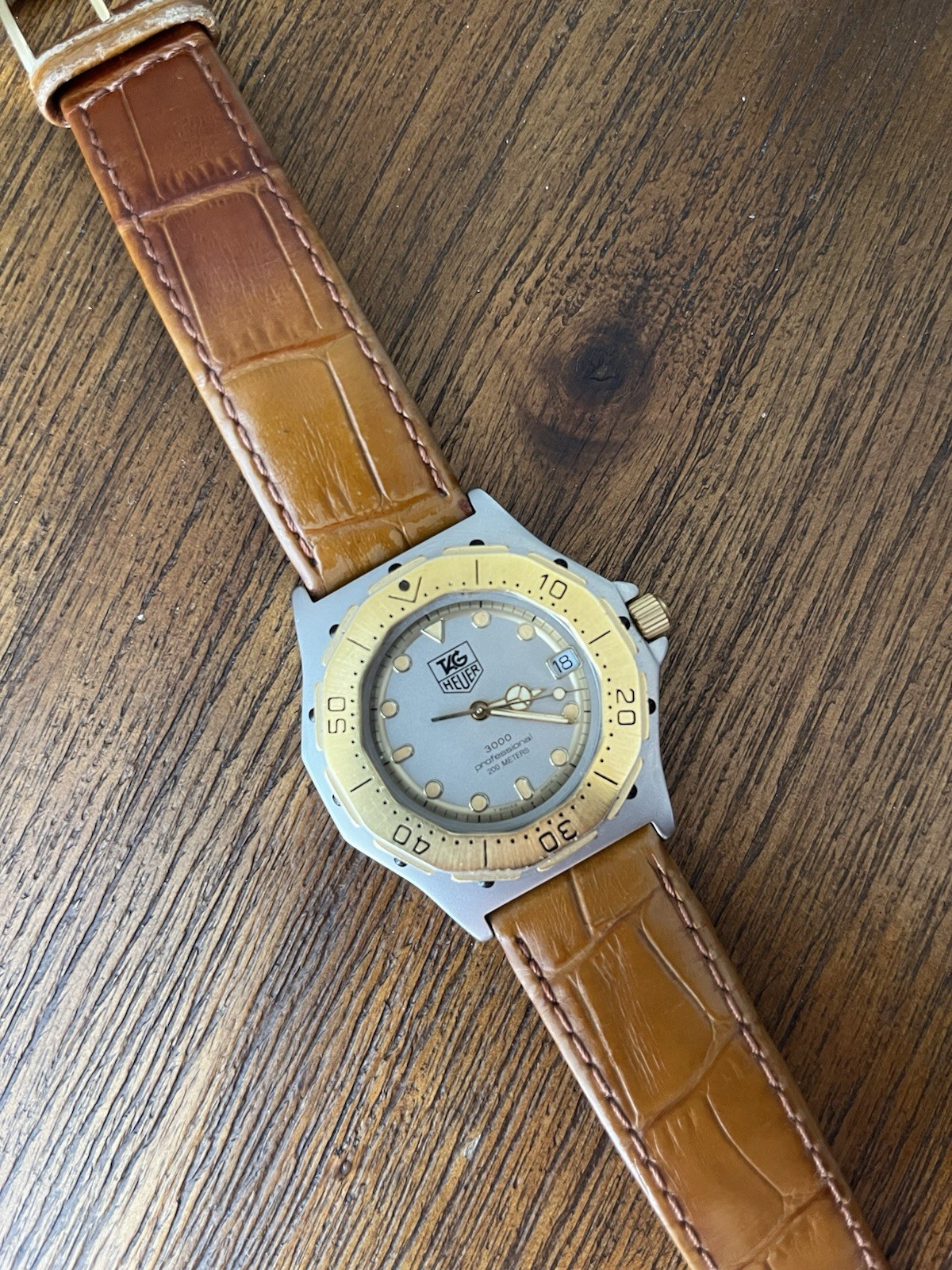 SERVICED Vintage Tag Heuer 3000 Swiss Quartz Watch 934.206 Men’s Gold Plate 38mm