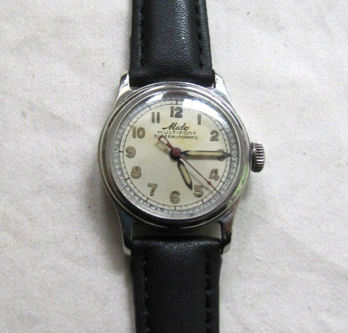 MIDO MULTIFORT SUPERAUTO 220 SS SCRBK WP 17J MOD 1941 BUMPER 2 TONE MILITRY DIAL