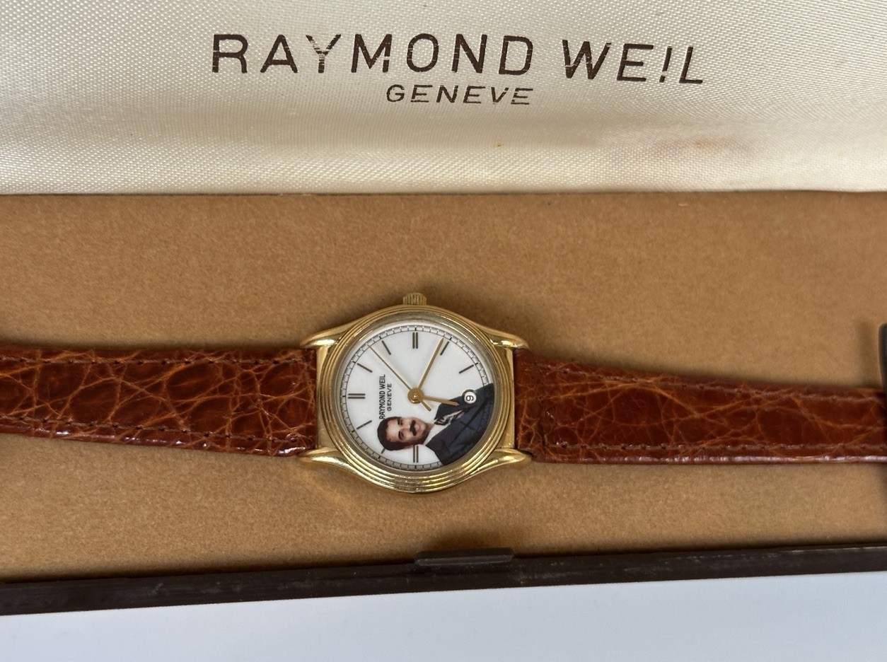 Rare Raymond Weil Saddam Hussein Iraq President 1990s Vintage Boxed Watch 25mm