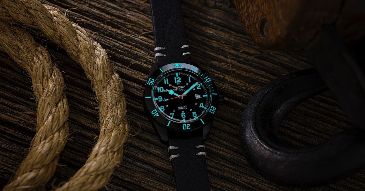 Tresod Ocean Master SWISS MADE SW200 Automatic Black Dial Ceramic Bezel Watch