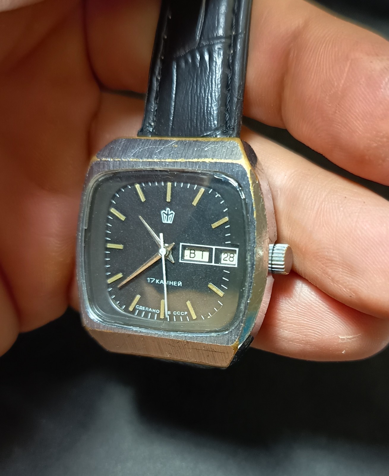Vintage Men’s watch Poljot 17 jewels mechanical Soviet USSR