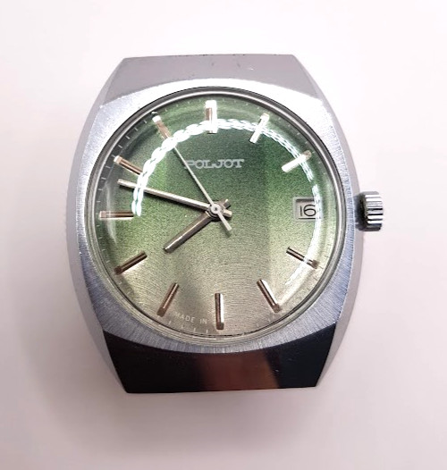 VINTAGE SOVIET RUSSIA USSR WRIST MENS WATCH POLJOT MECHANICS RARE WORKING