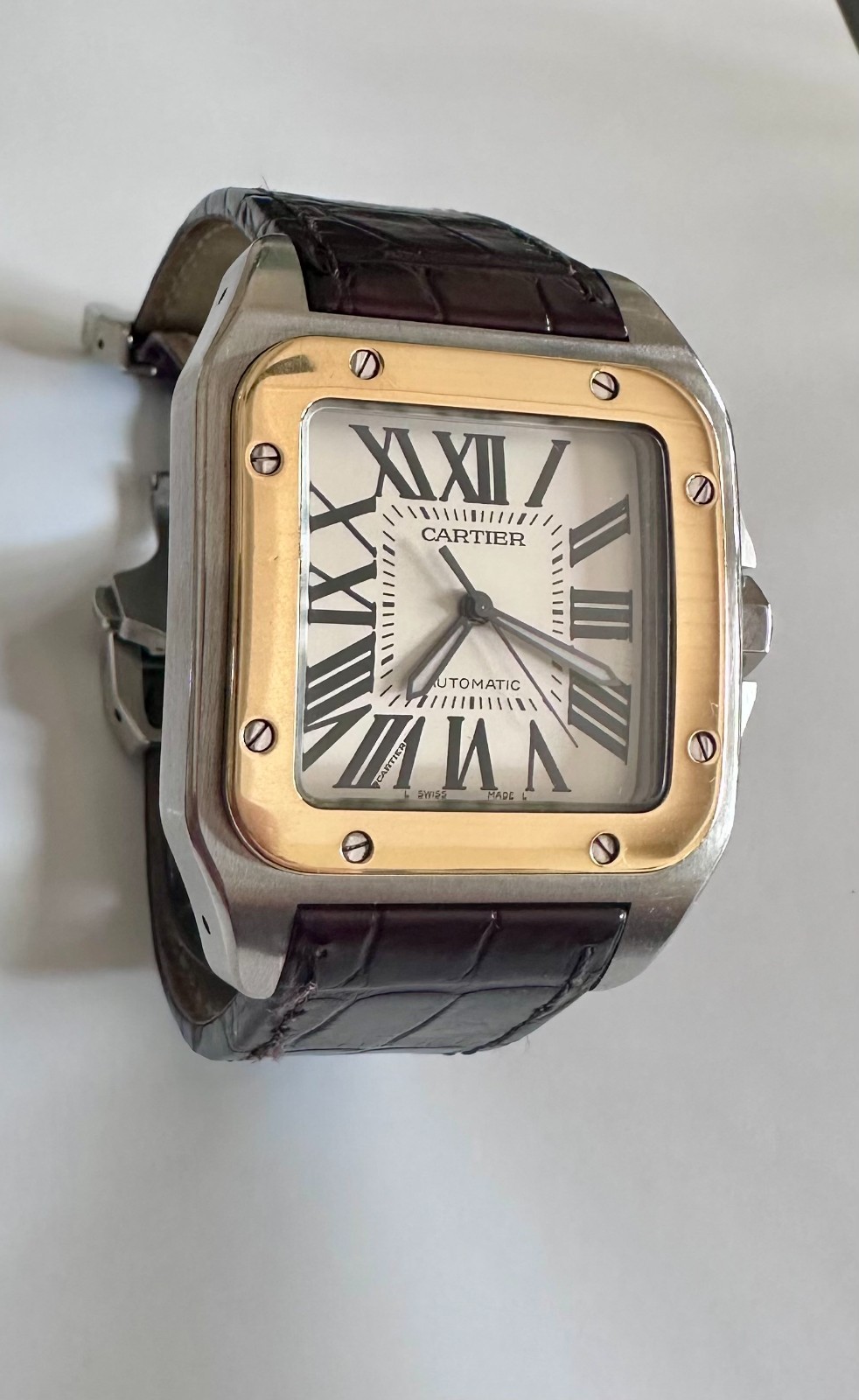 Cartier Santos 100 2656 W20072X7 18k Gold Stainless Steel 38MM Men’s w/box
