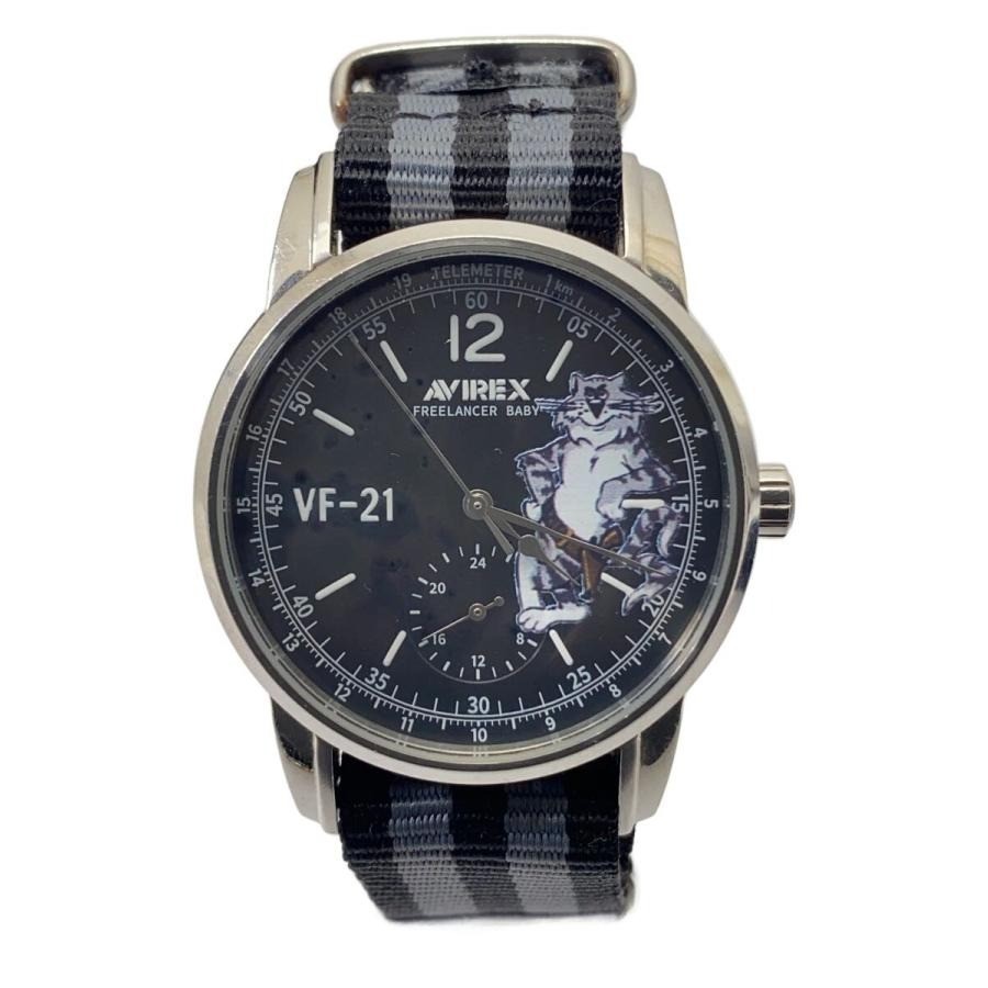 AVIREX VF-21 Tomcat Quartz men Black Dial Watch Japan in box – Rank B
