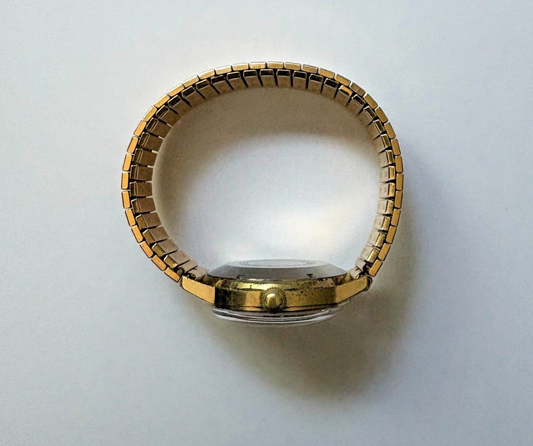 Vintage Buren Automatic 25 Jewel Date 34mm Swiss Original Dial Runs