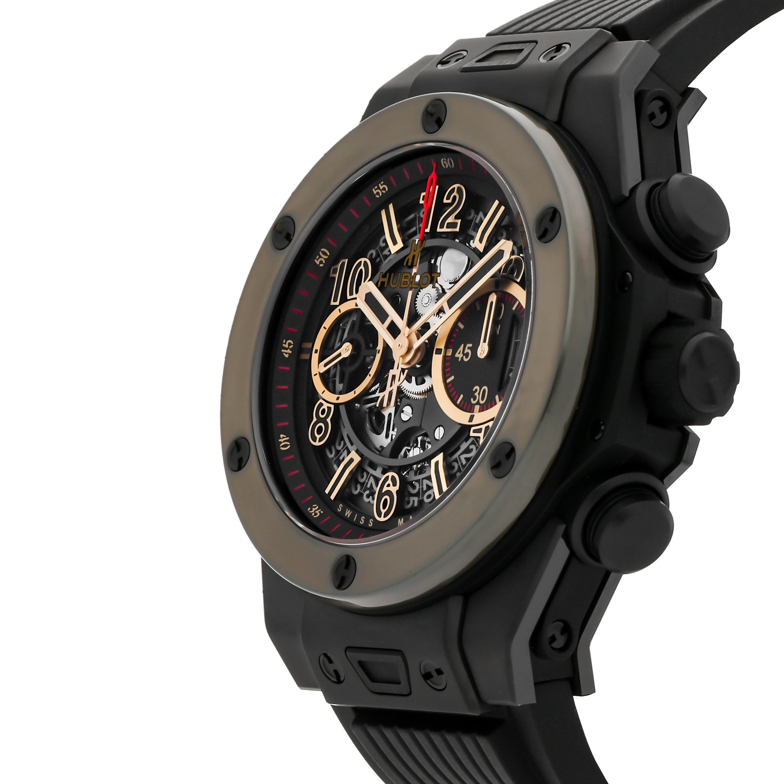 Hublot Big Bang Unico Magic Gold Black Ceramic Auto Watch 45mm 411.CM.1138.RX