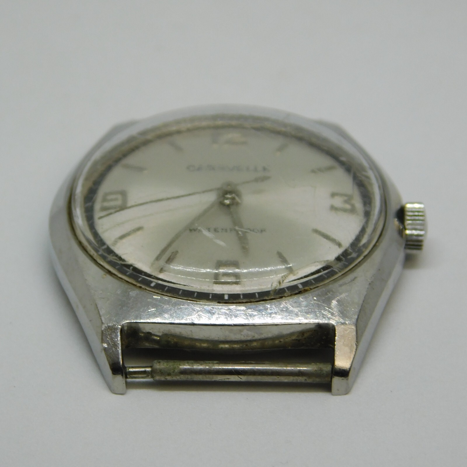Vintage CARAVELLE N1 Silver Tone Wind-up Analog Men’s Watch
