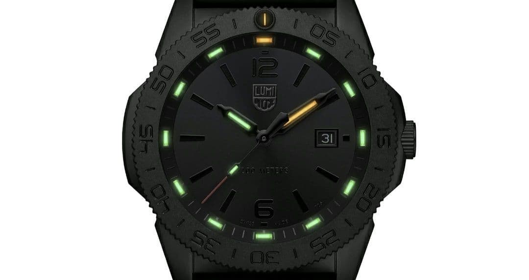LUMINOX Ref.3121 Blackout Pacific Diver 3120 44mm Black SS Quartz Watch