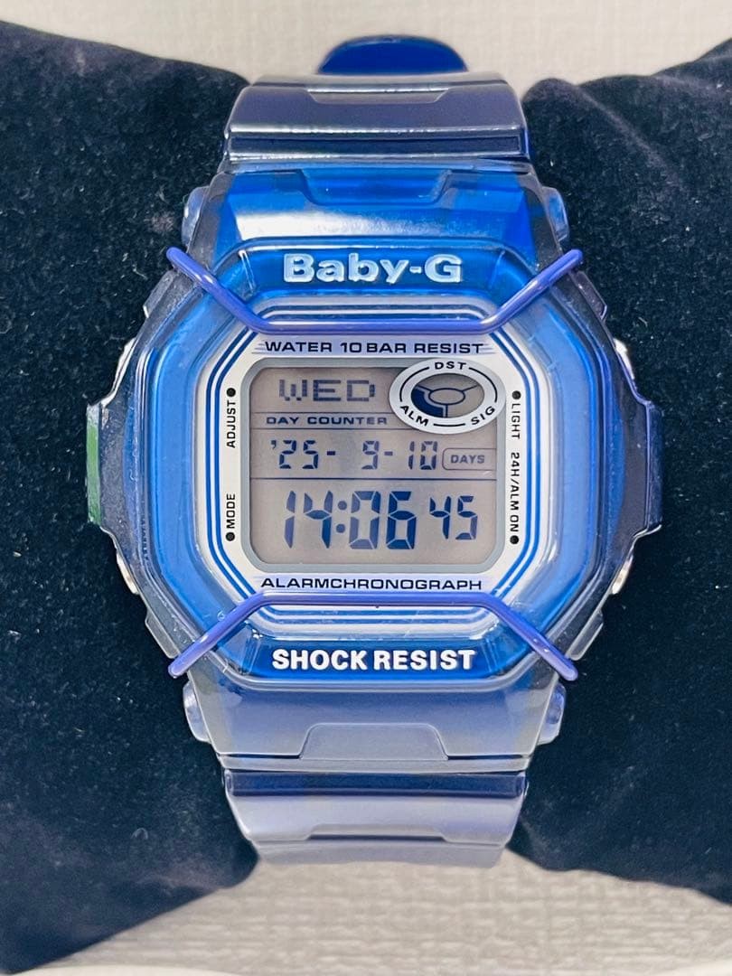 Working condition CASIO Baby G BG 361 digital wristwatch Blue