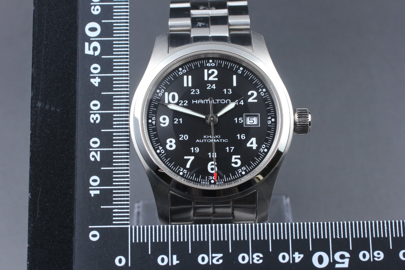 [N MINT] Hamilton Khaki H706050 Black Dial Automatic Date 25J Men’s Swiss Watch